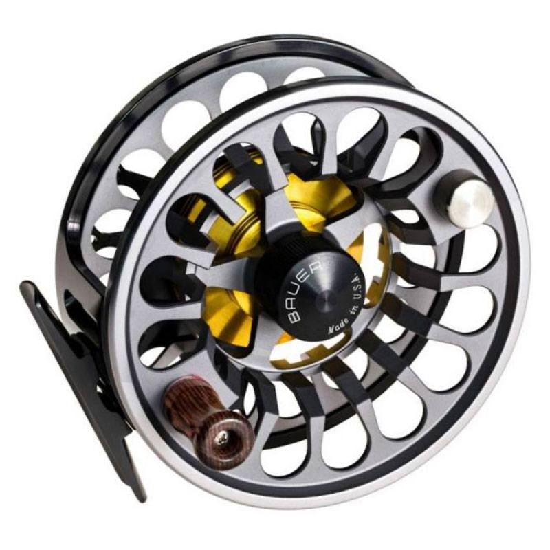 Bauer RX 6 Fly Reel - Black w/ Green - NEW - FREE FLY LINE